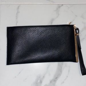 Black clutch bag